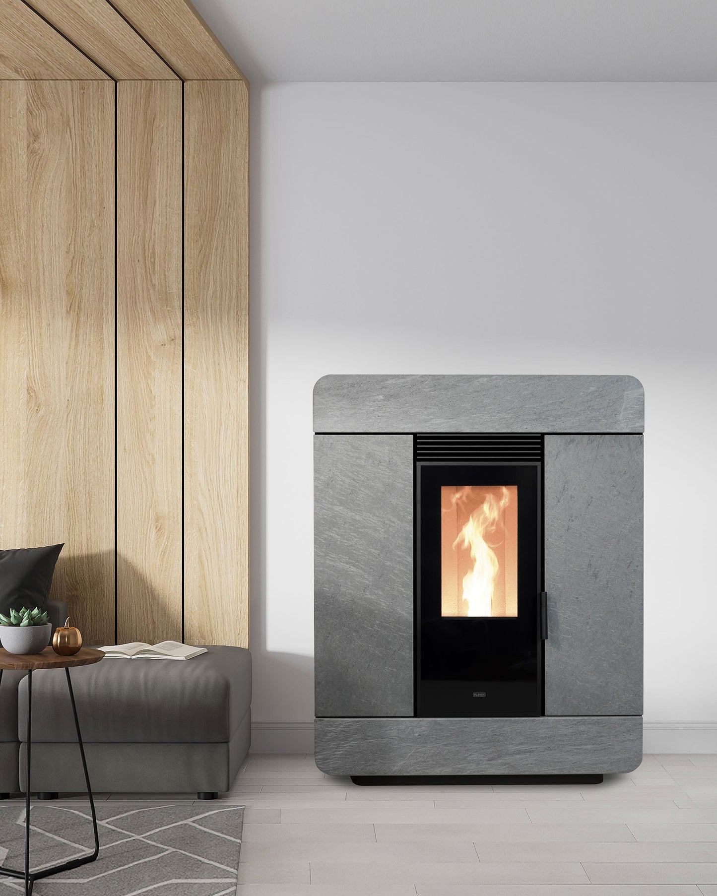 Stufa a Pellet Klover Diva Stone Air 90s – Tecnologia e Design Elegante