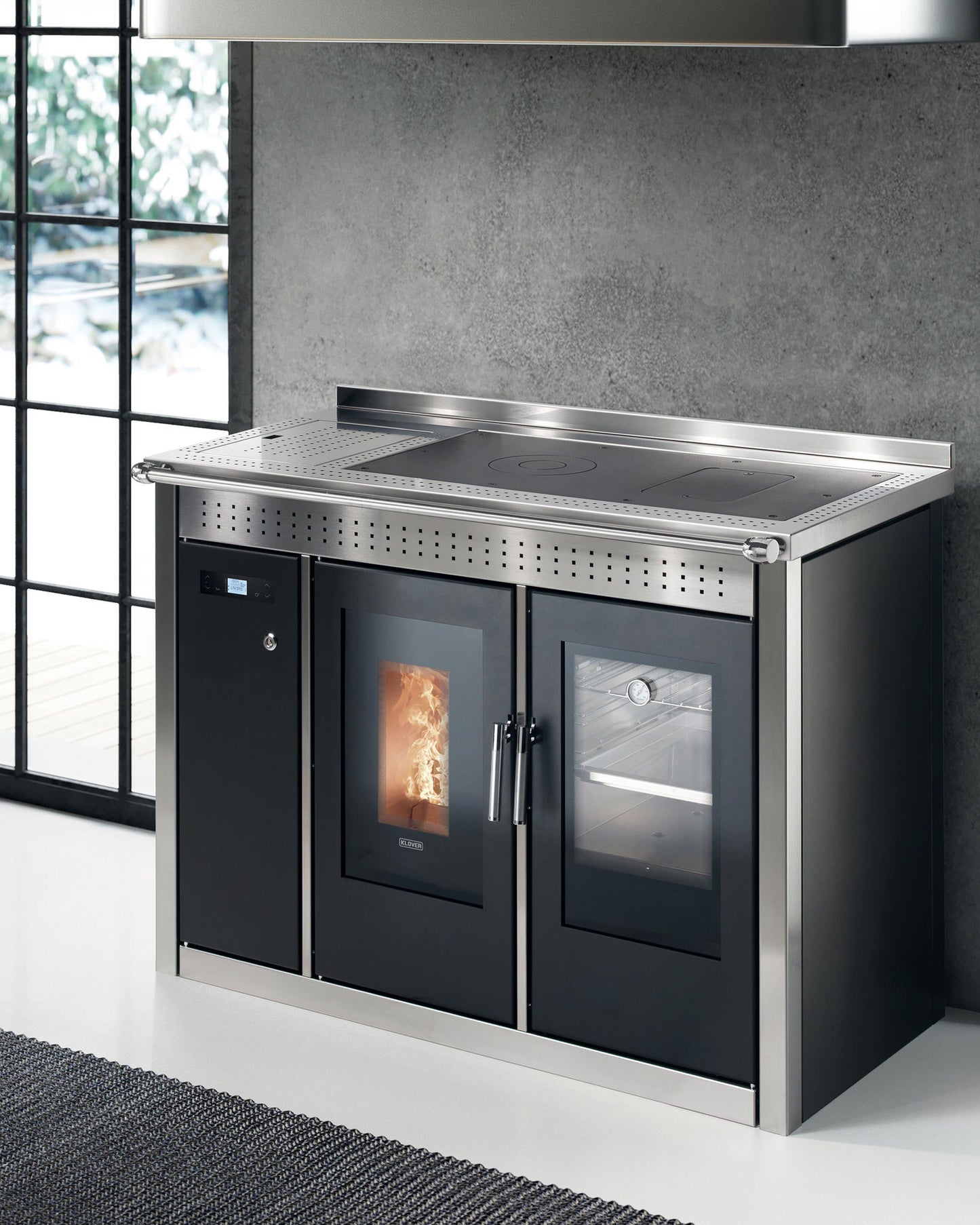 TERMOCUCINA A PELLET KLOVER SMART 120 INOX 22,60KW