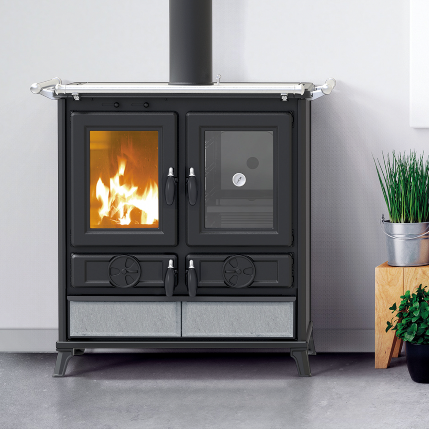 Cucina a legna Thermorossi Violetta evo stone con forno