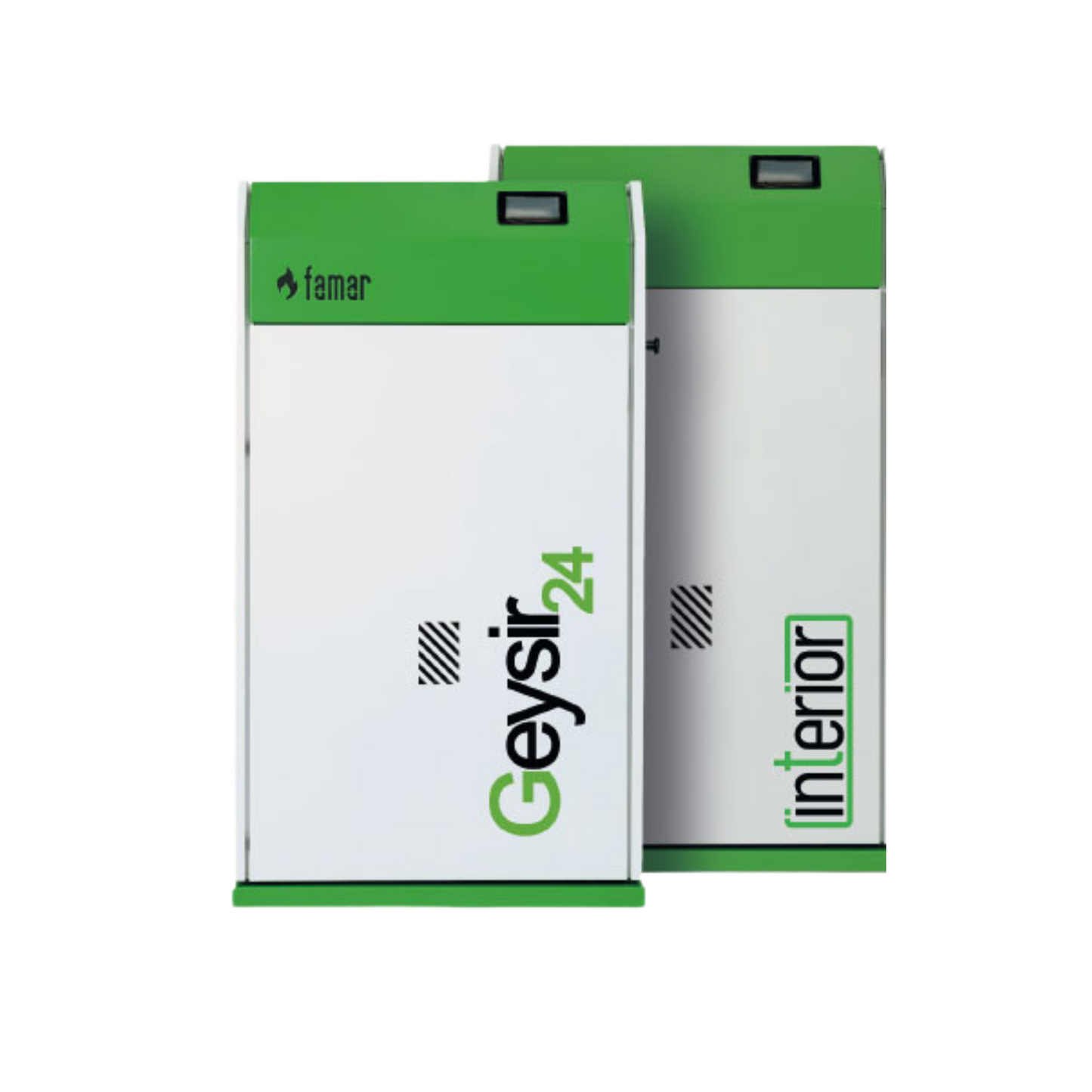 Caldaia a pellet compatta Famar Geysir - 24 green / interior