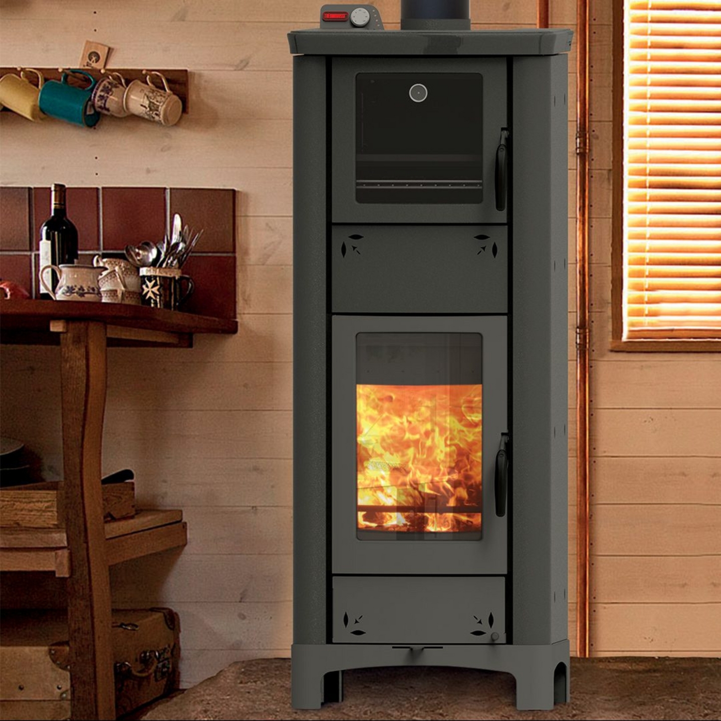 Termostufa a legna Thermorossi ardhea-f evo5 easy con forno