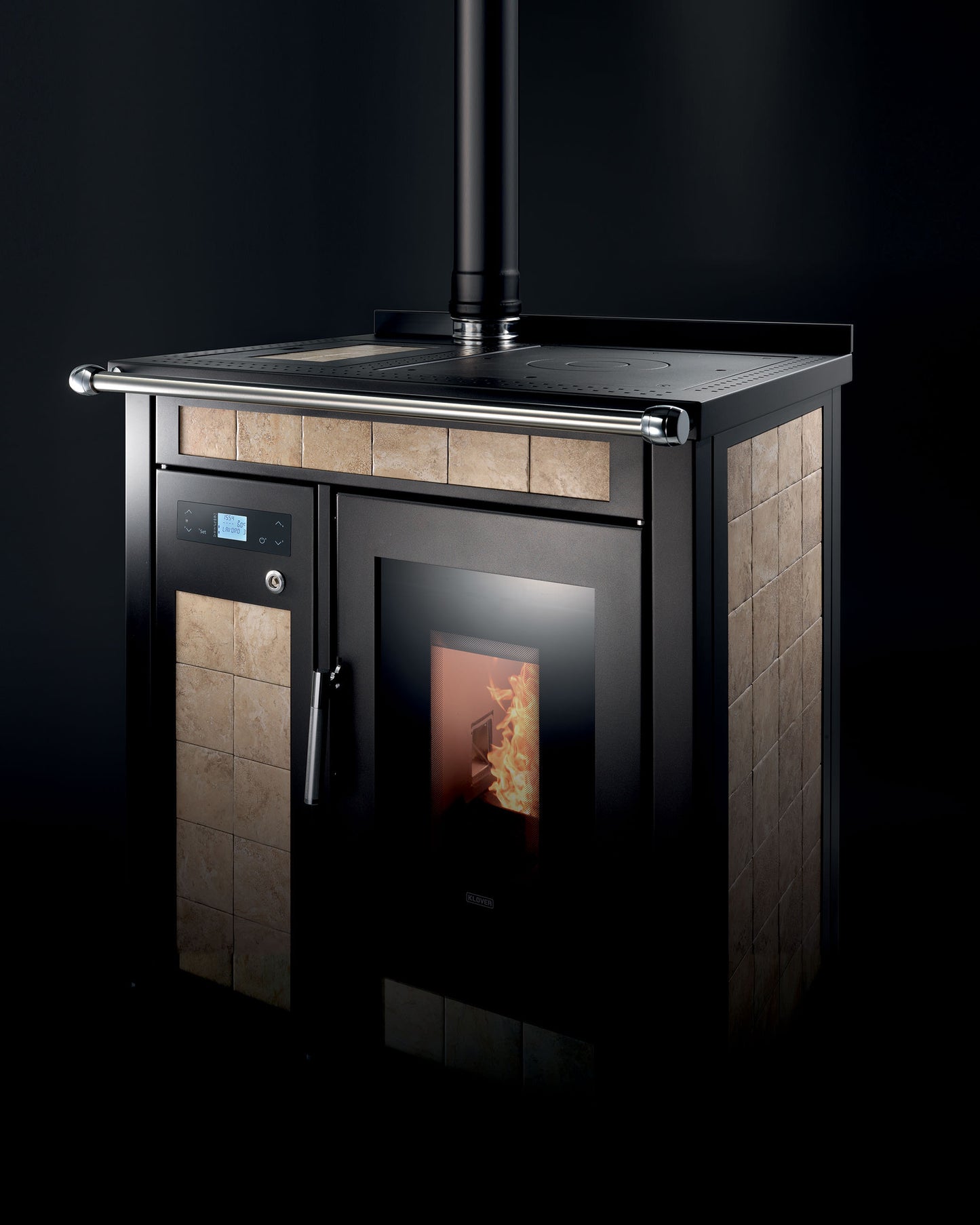 TERMOCUCINA A PELLET KLOVER SMART 80 MAIOLICA 22,60KW