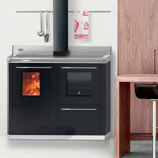 Termocucina a legna Thermorossi bosky F30 square evo5 con forno