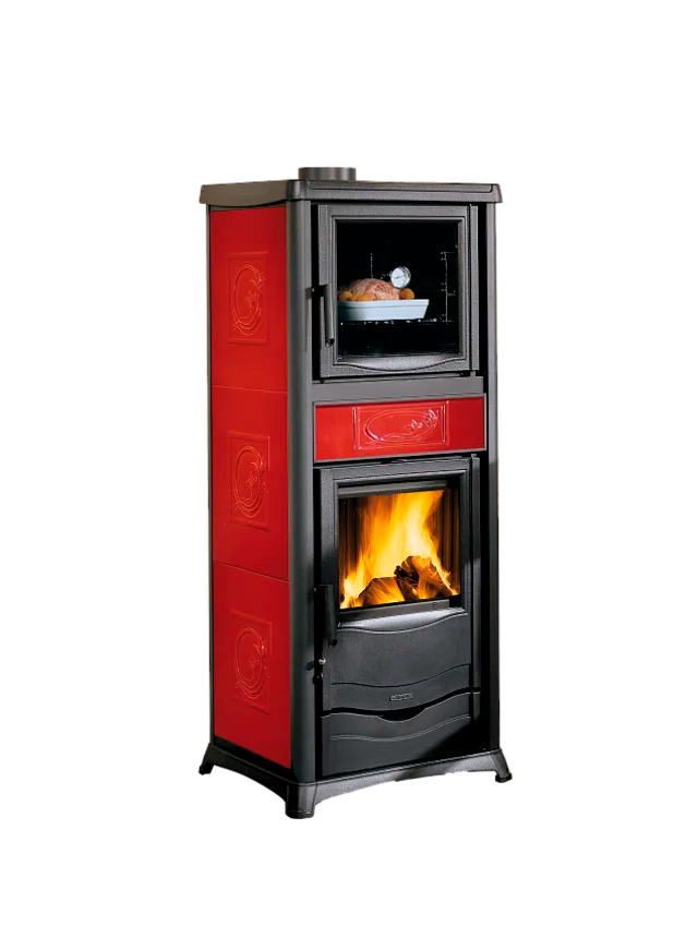 NORDICA Stufa a legna con forno ROSSELLA PLUS FORNO 165 CERAMICA - 9.4 kW 270 m³