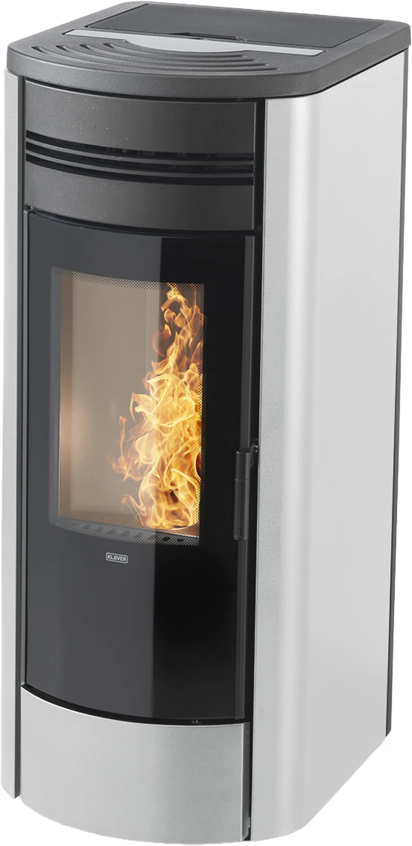 KLOVER termostufa a pellet STYLE 15 — 16,1 kW e fino a 160 m² riscaldabili