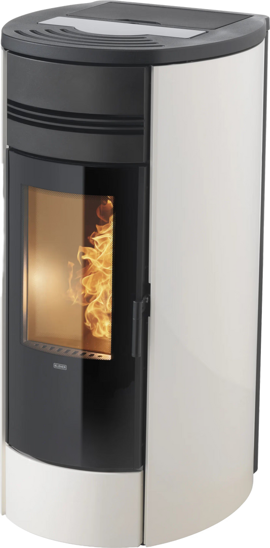 KLOVER termostufa a pellet STYLE 19 — 18,6 kW e fino a 200 m² riscaldabili