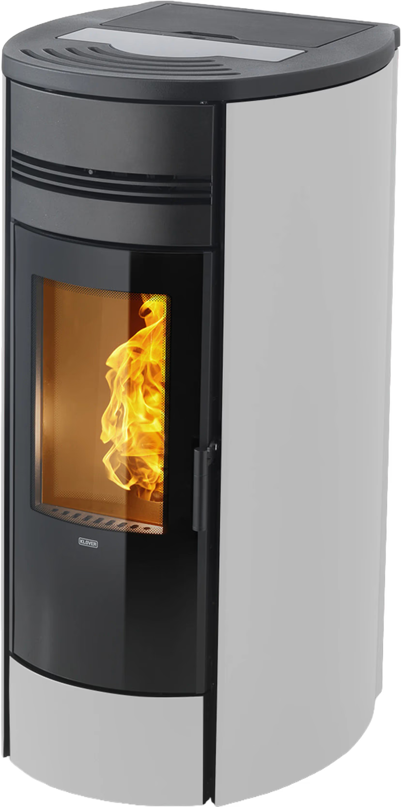KLOVER termostufa a pellet STYLE 21 — 23,1 kW e fino a 250 m² riscaldabili