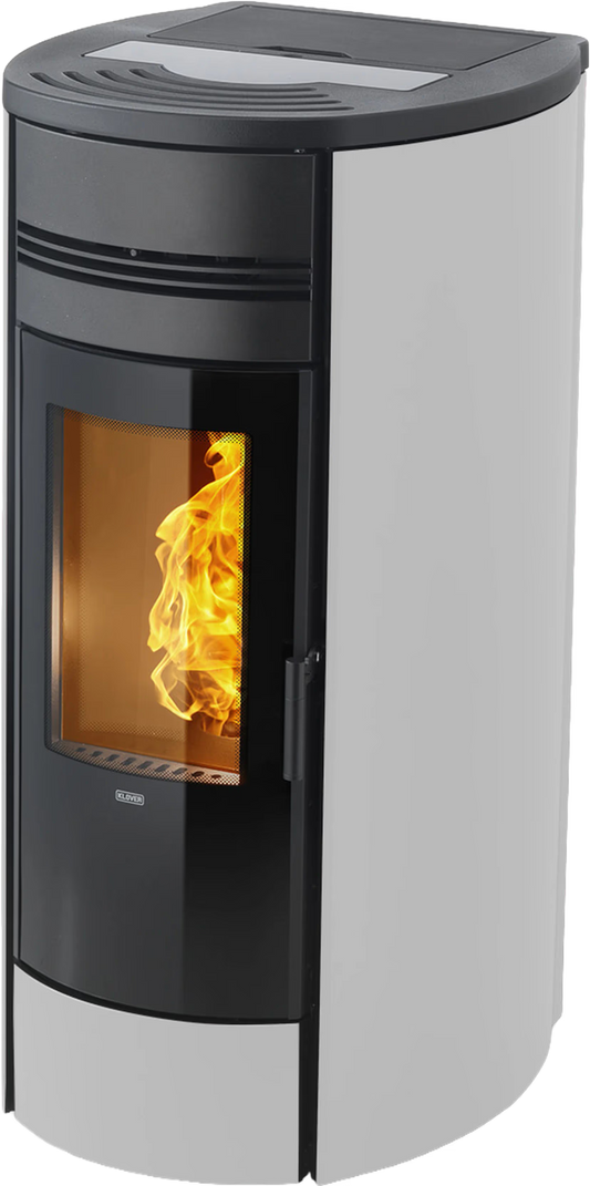 KLOVER termostufa a pellet STYLE 21 — 23,1 kW e fino a 250 m² riscaldabili