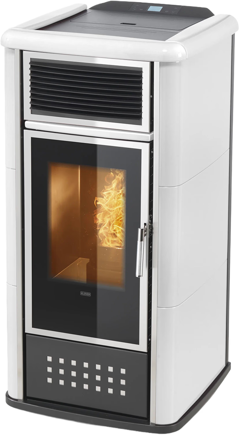 KLOVER termostufa a pellet BELVEDERE 22s TOP — 16,7 kW e fino a 180 m² riscaldabili