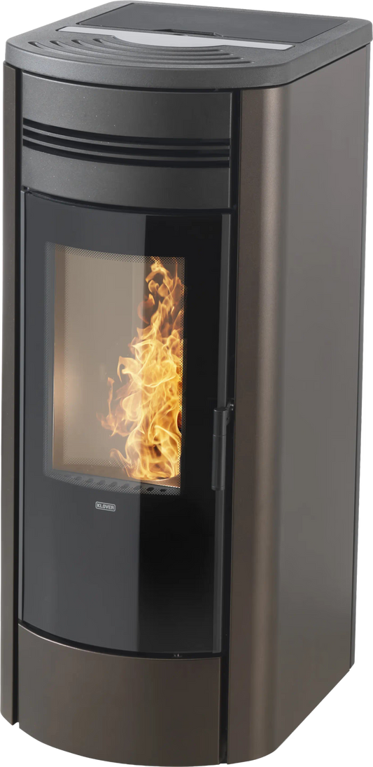 KLOVER termostufa a pellet STYLE 15 — 16,1 kW e fino a 160 m² riscaldabili