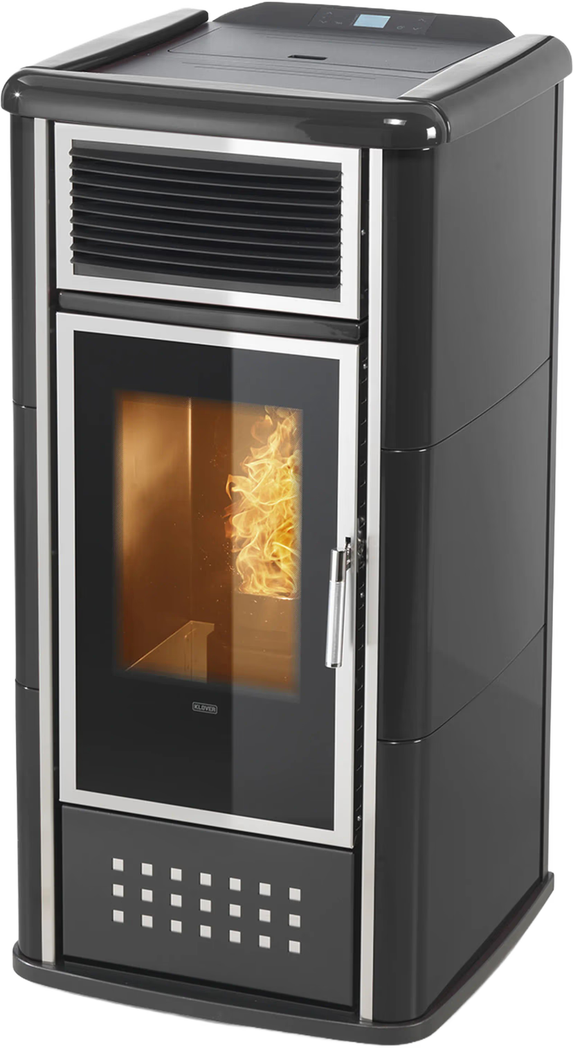 KLOVER termostufa a pellet BELVEDERE 22s TOP — 16,7 kW e fino a 180 m² riscaldabili