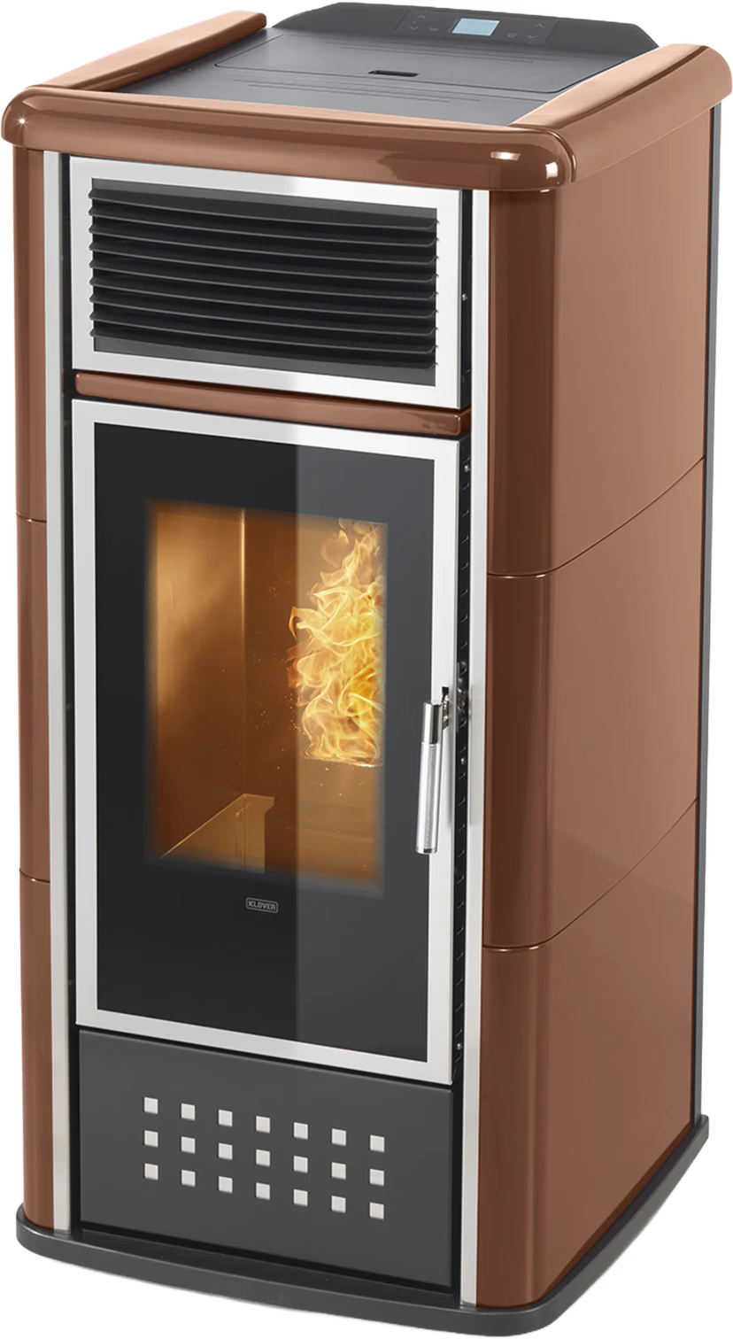 KLOVER termostufa a pellet BELVEDERE 22s TOP — 16,7 kW e fino a 180 m² riscaldabili