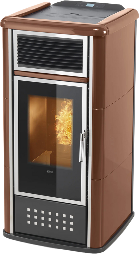 KLOVER termostufa a pellet BELVEDERE 22s TOP — 16,7 kW e fino a 180 m² riscaldabili